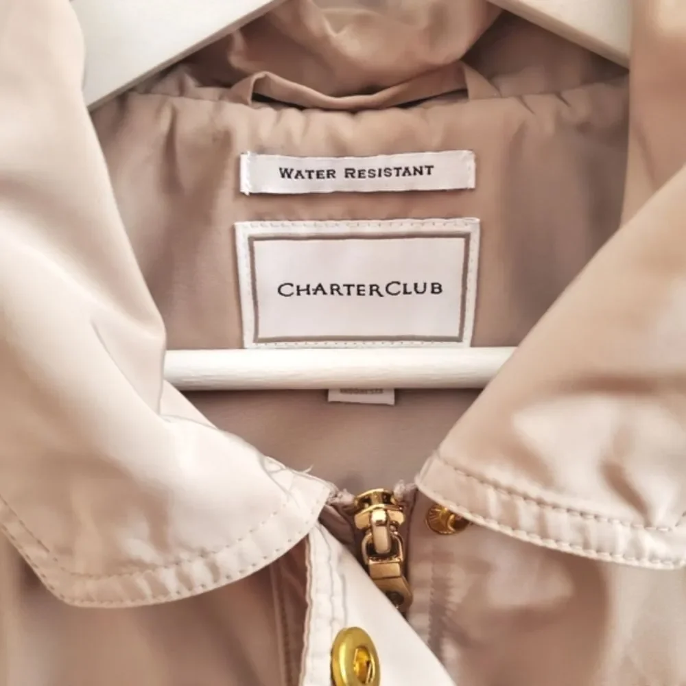 Charter Club Water Resistant Hooded Anorak Jacket Size PM